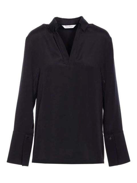 Max Mara buttoned-cuff tunic top - Black - zdjęcie produktu nr 1