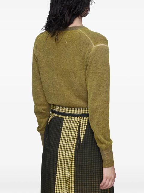 Maison Margiela V-Neck knitted cardigan - Green