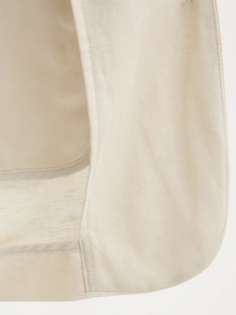 United Colors of Benetton marynarka z domieszką lnu kolor beżowy jednorzędowa gładka 25BVDW036