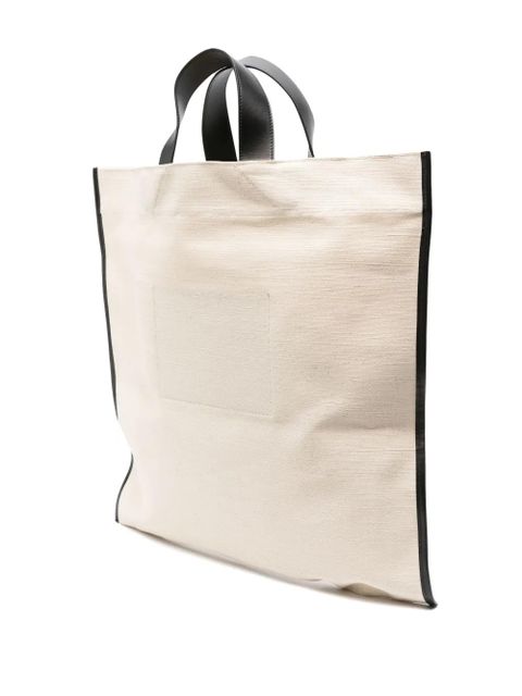 Jil Sander logo-print tote bag - Neutrals