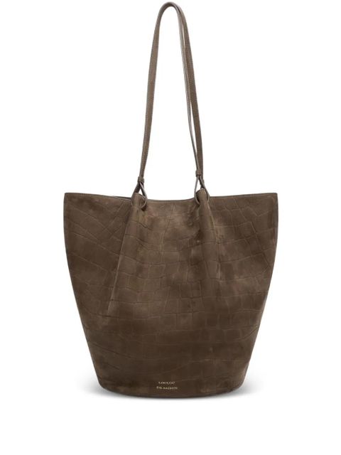 LouLou de Saison Rudy crocodile-effect tote bag - Brown - zdjęcie produktu nr 1