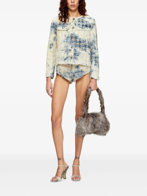 Diesel frayed denim shorts - Blue