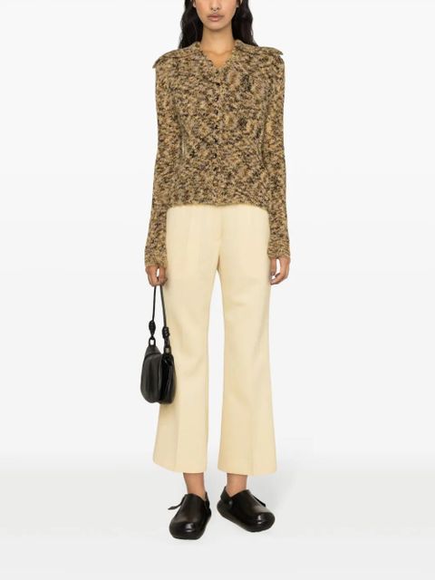Jil Sander high-waisted cropped trousers - Yellow - zdjęcie produktu nr 2