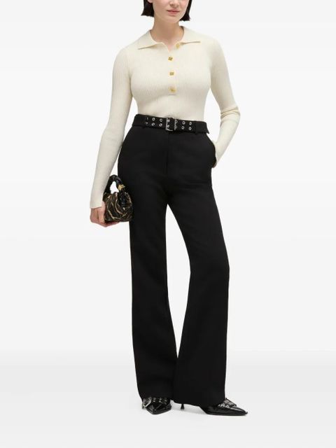 GANNI belted trousers - Black