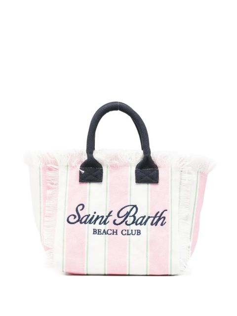 MC2 Saint Barth striped frayed-edge beach bag - Pink - zdjęcie produktu nr 1