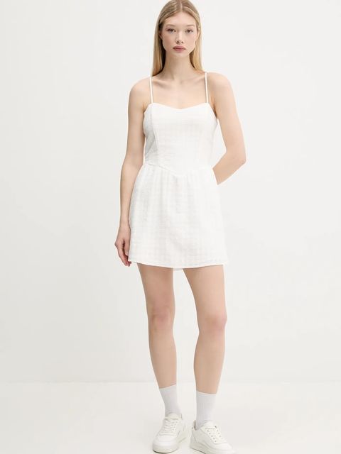 Hollister Co. sukienka bawełniana kolor biały mini rozkloszowana KI359-5251 - zdjęcie produktu nr 2