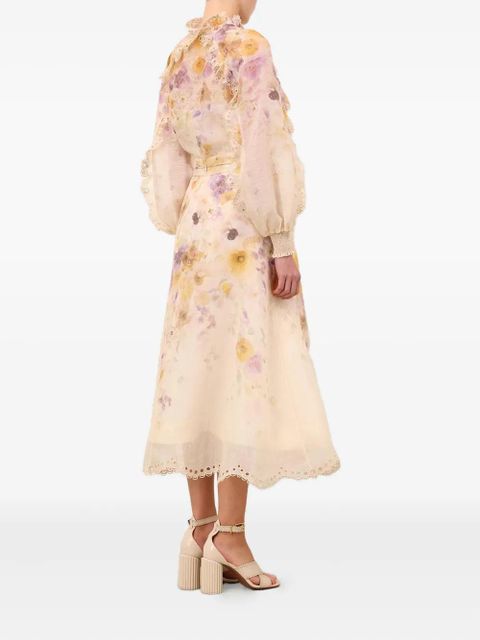 ZIMMERMANN Memento ruffled floral-print blouse - Neutrals