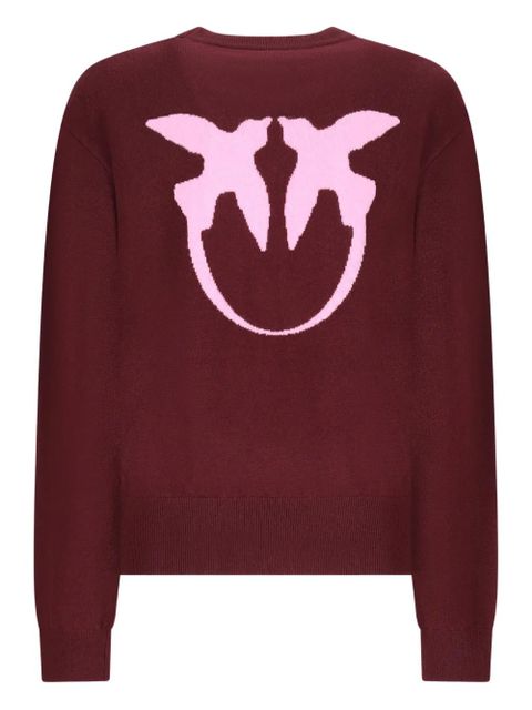 PINKO logo-embellished knit - Red - zdjęcie produktu nr 2