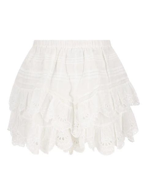 ISABEL MARANT ruffled eyelet mini skirt - White - zdjęcie produktu nr 1