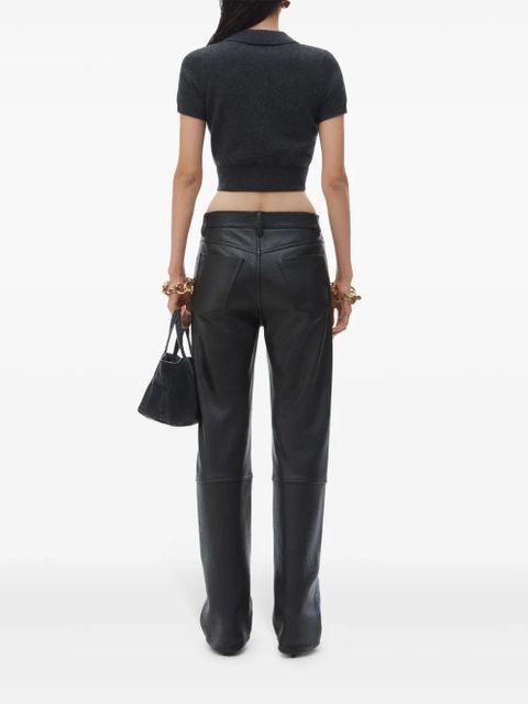 Alexander Wang logo-embroidered top - Grey