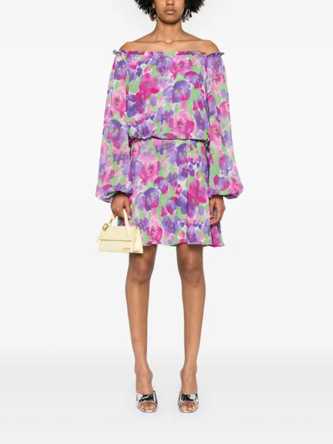 ROTATE BIRGER CHRISTENSEN x Reina Olga floral-print minidress - Purple