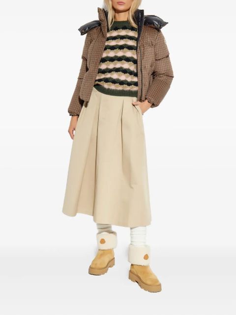 Moncler Quierzy houndstooth-pattern padded jacket - Brown - zdjęcie produktu nr 2