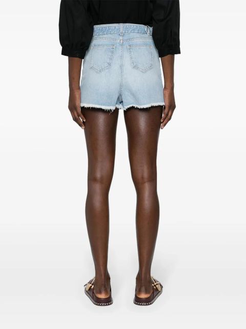 TWINSET belted denim shorts - Blue