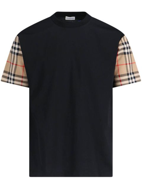 Burberry Vintage Check-sleeve T-shirt - Black - zdjęcie produktu nr 1