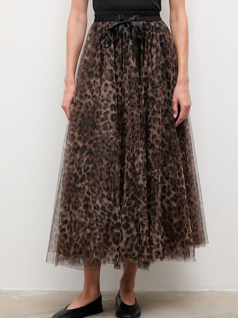 Answear.LAB spódnica kolor brązowy maxi rozkloszowana - zdjęcie produktu nr 2