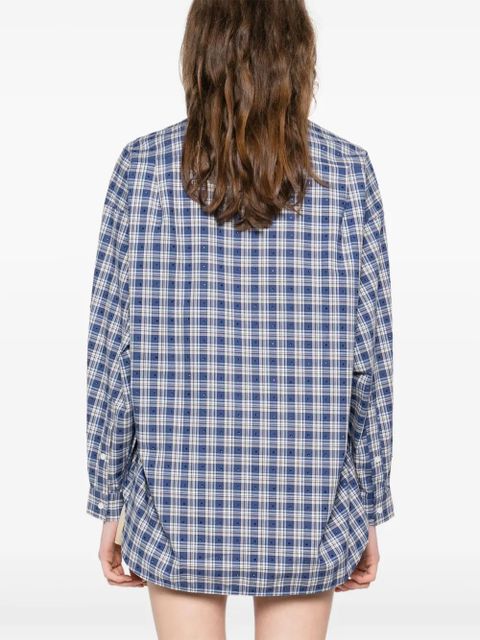 SANDRO crystal-embellished shirt - Blue