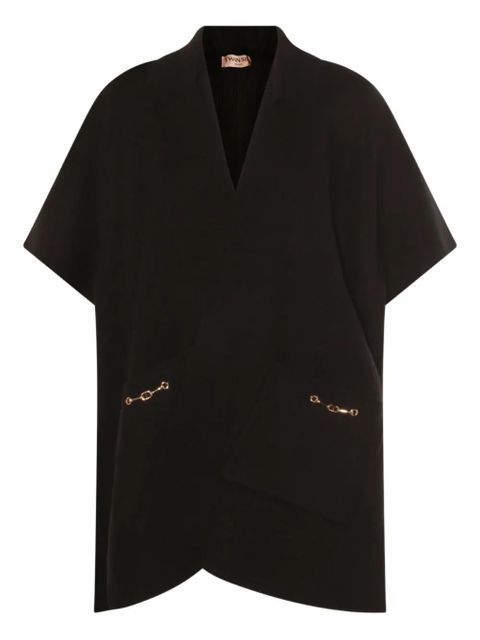 TWINSET ribbed chain-embellished jacket - Black - zdjęcie produktu nr 1