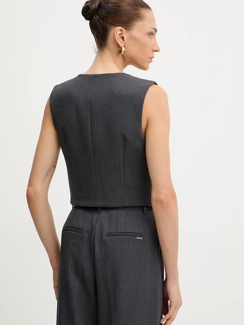 Guess kamizelka JOANDRA kolor szary jednorzędowa W5BH51 W2402 - zdjęcie produktu nr 2