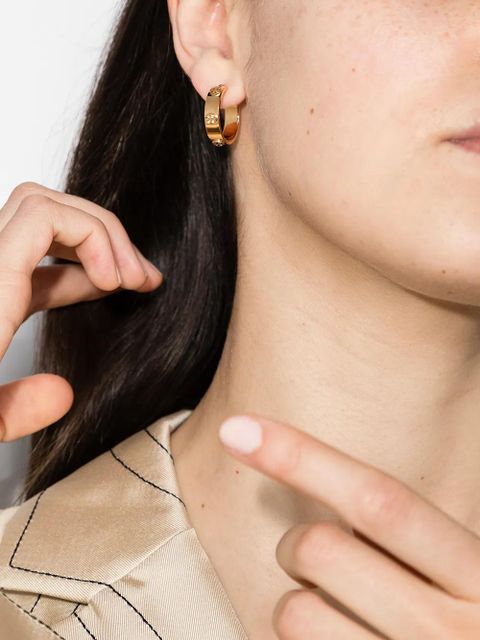 Tory Burch Miller stud hoop earrings - Gold