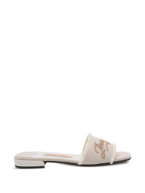 Jimmy Choo Joa logo-embroidered sandals - Neutrals - zdjęcie produktu nr 1