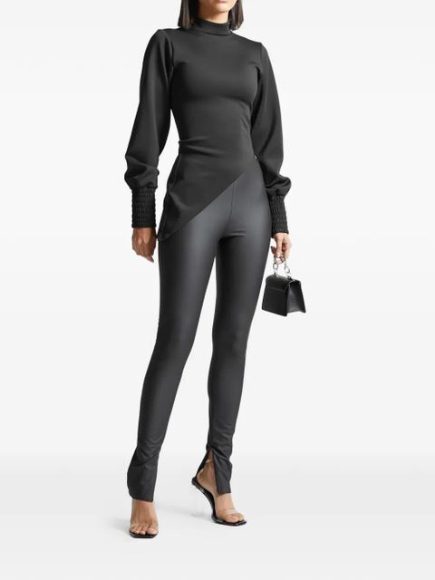 Manière De Voir mock-neck asymmetric top - Black - zdjęcie produktu nr 2