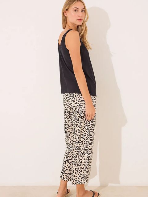 women'secret piżama bawełniana MICKEY damska kolor czarny bawełniana 3139914