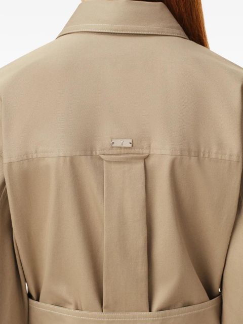 AMI Paris balloon sleeve fitted shirt midi dress - Neutrals