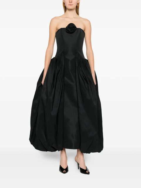 Cult Gaia Kalea flower strapless dress - Black