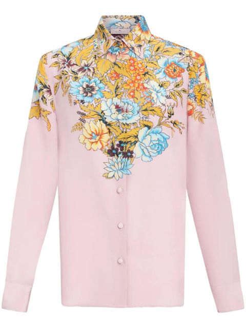 ETRO floral-print crepe de chine shirt - Pink - zdjęcie produktu nr 1