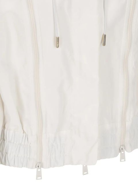 FENDI hooded zip-details jacket - White