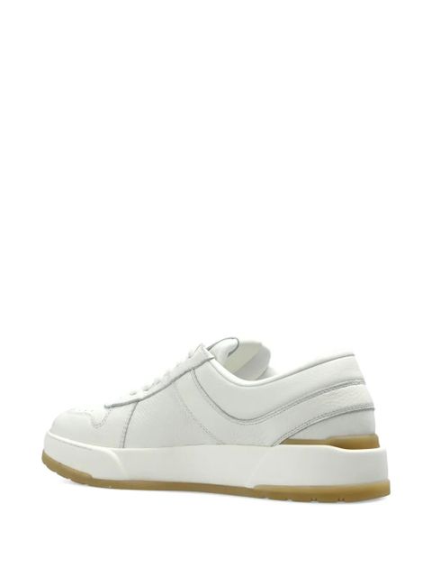 Max Mara lace-up panelled pumps - White