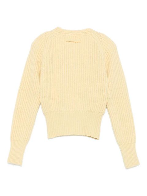 Victoria Beckham ribbed raglan-sleeve sweater - Yellow