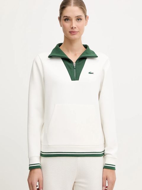 Lacoste bluza damska kolor beżowy z aplikacją SF8634 - zdjęcie produktu nr 1