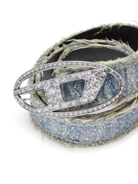 Diesel B-1DR crystal-embellished belt - Blue - zdjęcie produktu nr 2