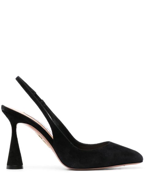 Aquazzura 100mm Amore suede pumps - Black - zdjęcie produktu nr 1