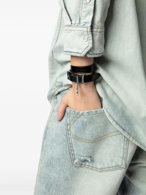 Zadig&Voltaire Sunny leather bracelet - Black