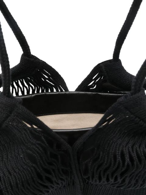 Hereu Maria netted tote bag - Black