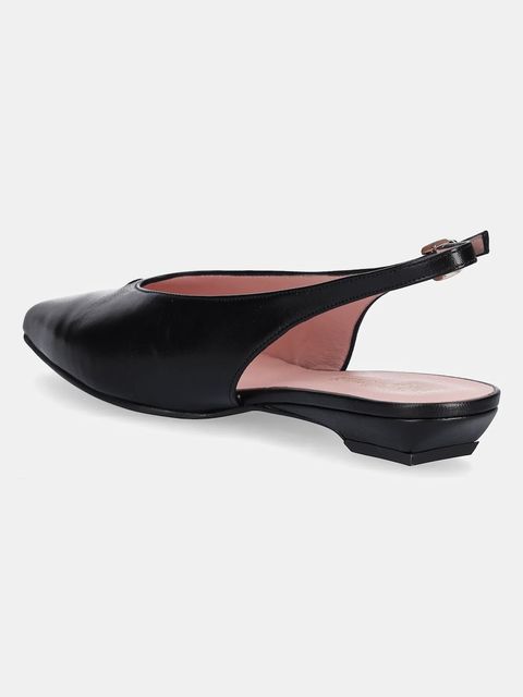 Pretty Ballerinas baleriny skórzane Kamala kolor czarny z odkrytą piętą 52178_A