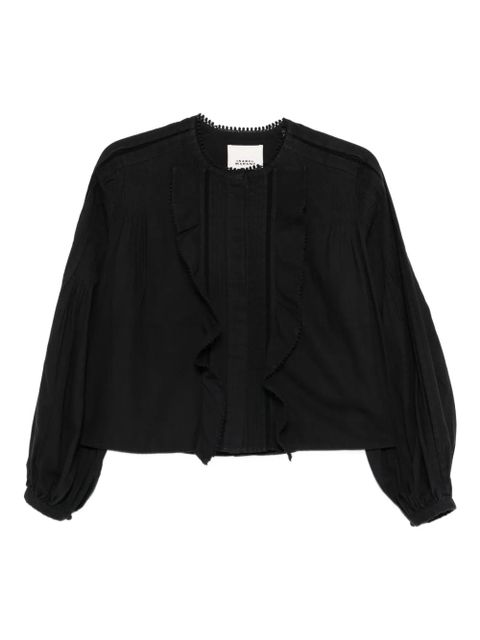 ISABEL MARANT Cubraly ruffled shirt - Black - zdjęcie produktu nr 1
