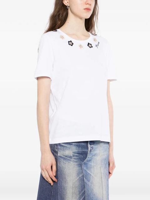 Marni floral-embellished T-shirt - White