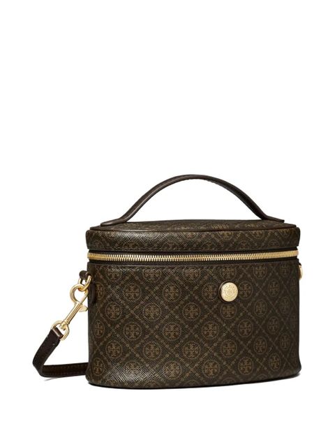 Tory Burch monogram coated vanity mini bag - Brown