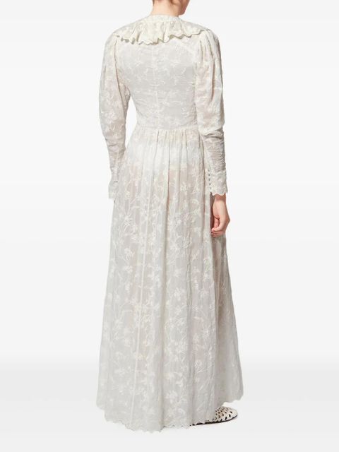 ISABEL MARANT Zoen ruffled collar dress - White