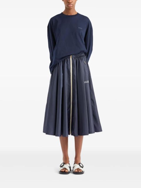 Prada pleated midi skirt - Blue