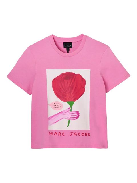 Marc Jacobs Oh Rose print cotton T-shirt - Pink - zdjęcie produktu nr 1