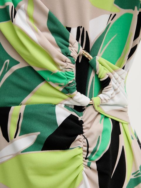 Joseph Ribkoff sukienka kolor zielony midi rozkloszowana 241201