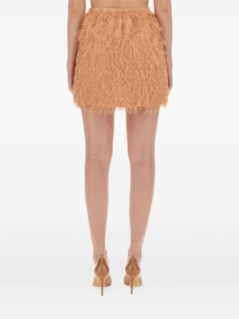 Alysi fringed mini skirt - Neutrals