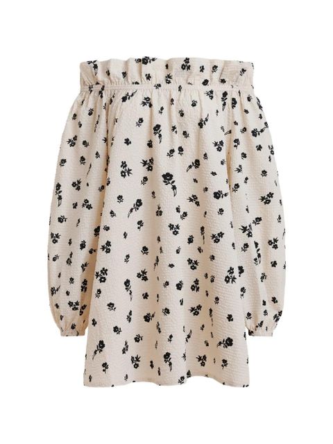 Essentiel Antwerp floral-print ruffled mini dress - White - zdjęcie produktu nr 1