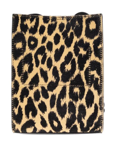 Jil Sander small Tangle leopard-print shoulder bag - Neutrals