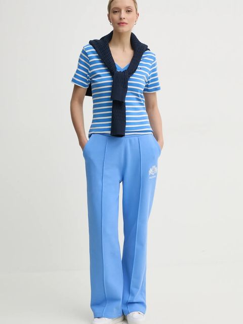 Tommy Hilfiger t-shirt bawełniany damski kolor niebieski WW0WW40584 - zdjęcie produktu nr 2