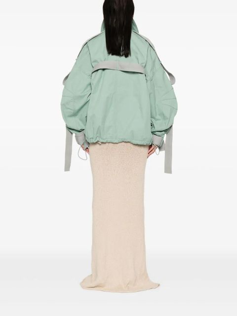 The Attico strap-detailing bomber jacket - Green